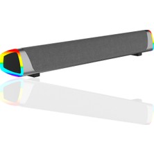 Lecoo DS101 Kablosuz Bluetooth AUX 6W RGB Aydınlatmalı Soundbar Hoparlör Siyah