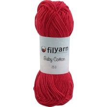 Filyarn Kırmızı 1099 Baby Cotton Elegant Örgü Ipi Amigurumi Ipi Punch Örgü Ipi Oeko-Tex Startdart Sertifikalı 25 gr