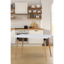 Vilinze Argos Sabit Mdf Naturel Mutfak Masası - 70 x 120  cm