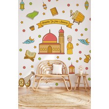 Msticker Hoşgeldin Ramazan Temalı Camili Sticker Seti Ramazan Figürleri Sticker, Çocuklar Için Ramazan Seti3