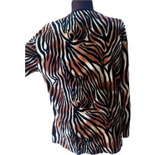 Leopar Desen Bluz Kışlık