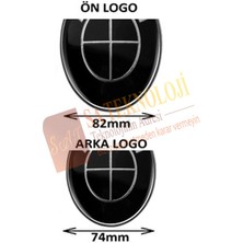 Bmw Kaputve Bagaj Logo Takım Ön Arka 2 Li Set(Fullsiyah)