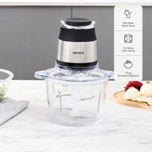 Karaca Doğrayıcı Rondo Pro 3 Litre Cam Hazneli  4 Bıçaklı Çelik Inox Gövde Ultra Geniş