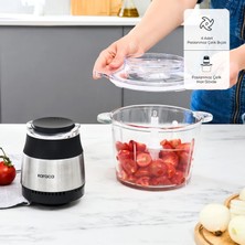 Karaca Doğrayıcı Rondo Pro 3 Litre Cam Hazneli  4 Bıçaklı Çelik Inox Gövde Ultra Geniş