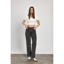 Rays 11104 Likralı Bol Paça Pantolon Füme