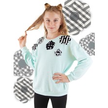 Mshb&G Çiçekler Kız Çocuk Mint Sweatshirt