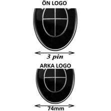 Bmw Kaputve Bagaj Logo Takım Ön Arka 2 Li Set(Fullsiyah)