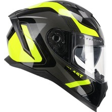 Cgm 311R Blast Race Kapalı Motosiklet Kaskı Sarı-Siyah Xxl
