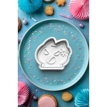 Sinirli Kawaii Kedi Kurabiye Kalıbı Kesici Hamur Şekillendirici