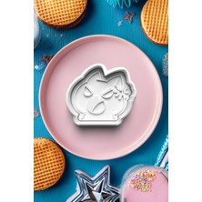 Sinirli Kawaii Kedi Kurabiye Kalıbı Kesici Hamur Şekillendirici