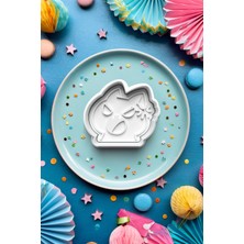 Sinirli Kawaii Kedi Kurabiye Kalıbı Kesici Hamur Şekillendirici