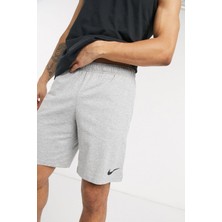 Nike Dri Fit Fleece Training Erkek Gri Spor Şort