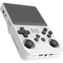 Konsol Plus R36S Retro El Oyun Konsolu 3,5 Inç IPS Ekran 15 000 Oyun 64 GB Beyaz