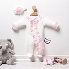 Annora Baby Güpürlü Yamuk Fırfırlı Kız Bebek Tulumu