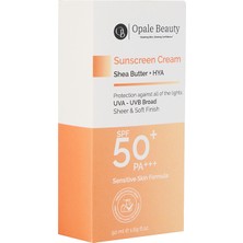 Opale Beauty Sunscreen Cream 50ML Spf 50+ Pa++++  Uva ve Uvb Tam Koruma - Shea Butter+Hya