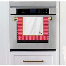 Dekoratif Kenar Kuş Tasarım Lazer Kesim Fırın Örtüsü