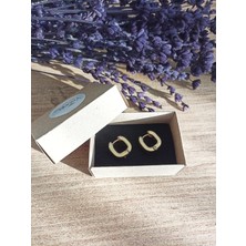 Youqa Atelier Çelik Gold Küpe
