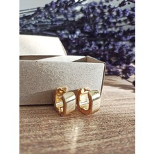 Youqa Atelier Çelik Gold Küpe