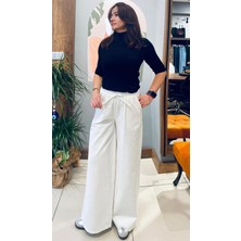 Arzu Özel Moda Atölyesi Beli Lastikli ve Bağcıklı Pantolon.