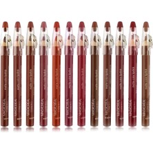 Magic Real Kalemtraşlı Dudak Kalemi Matte Color Lipstick Jumbo Kalın Kalem Ruj Waterproof 12 Li Set