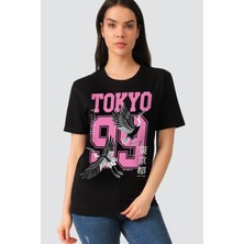 ROCKANDROLL Tokyo 99 Siyah Kadın Tshirt