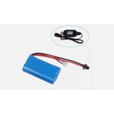 7.4V 1500 Mah 18650 Li-On Oyuncak Bataryası ve USB Şarj