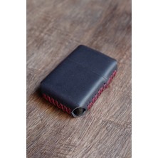 Cactus Hakiki Deri Kılıflı Zippo Benzinli Çakmak ,tamamen El Işi Üretim Bordo Renkli