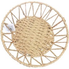 Ett Doğal Örgü Yuvarlak Sepet