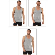 3'lü Paket Erkek Pamuklu Penye Ribana Esnek Rahat Sırtı Çapraz Sporcu Rambo Atlet