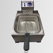 Tuğra 2500 Watt Elektrikli Fritöz 8 Litre 2/3' Tek Gastronom Küvetli Yüksek Kapasite