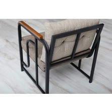 Serdem Dizayn Serdem 2+1+1+Sehpa Bahçe Balkon Mobilya Takımı Cappuccino Kazayağı