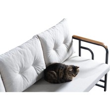 Serdem Dizayn Serdem 3+1+1+ Bahçe Balkon Mobilya Takımı Bej