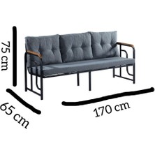 Serdem Dizayn Serdem 3+1+1+Sehpa Bahçe Balkon Mobilya Takımı (Bej N0. 8)