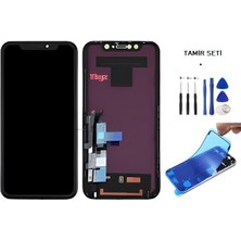Tkgz iPhone XR Uyumlu Lcd Ekran Dokunmatik A+A KALİTE ( JK MARKA ) + TAMİR SETİ + TOZ BANTI