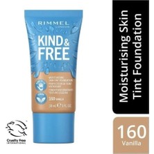 Rimmel London 160 Vanilla Kind & Free Fondöten SPF ile Doğal Kapatıcılık ve Pürüzsüz Görünüm
