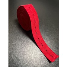 2 cm Çamaşır Lastiği Bel Lastiği Paça Lastiği Örme Ilikli Lastik Kırmızı 10 mt
