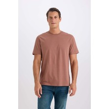 DeFacto %100 Pamuk New Regular Fit Bisiklet Yaka Basic Düz Kısa Kollu Tişört V7699AZ25SP