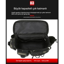 Zhoulingjun Erkekler Yeni Çok Fonksiyonlu Balıkçılık Çantası Tek Omuz Crossbody Luya Bel Çantası (Yurt Dışından)