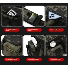 Zhoulingjun Erkekler Yeni Çok Fonksiyonlu Balıkçılık Çantası Tek Omuz Crossbody Luya Bel Çantası (Yurt Dışından)