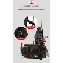 Zhoulingjun Erkekler Yeni Çok Fonksiyonlu Balıkçılık Çantası Tek Omuz Crossbody Luya Bel Çantası (Yurt Dışından)