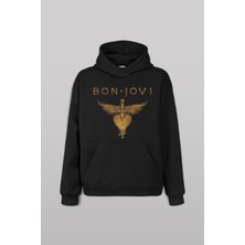 Jon Bon Jovi Music Gitar Rock Müzik  Baskılı Sweat Kapüşonlu Hoodie
