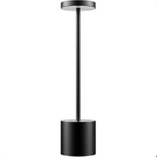 YHome 6W LED Üç Vedi Yönlendirme Siyah Tüm Alüminyum Lamba Gövde Touch Akıllı Ayarlanabilir Parlaklık Masa Lambası (Yurt Dışından)