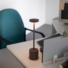 YHome 6W LED Üç Vedi Yönlendirme Siyah Tüm Alüminyum Lamba Gövde Touch Akıllı Ayarlanabilir Parlaklık Masa Lambası (Yurt Dışından)