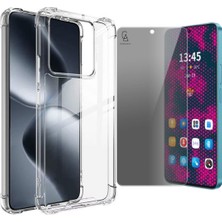 Xiaomi Mi 14T Uyumlu Köşe Dolgulu Anti Shock Telefon Kılıfı ve Hayalet Privacy Ekran Koruyucu