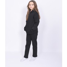 Şardonlu Kalın Üçiplik Unisex Çocuk Eşofman Takımı