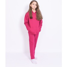 Şardonlu Kalın Üçiplik Unisex Çocuk Eşofman Takımı