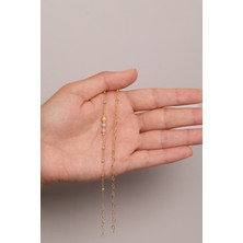 Elika Silver 925 Ayar Gümüş Simli Dorika - Bağlantılı Kalpler Ikili Bileklik Set