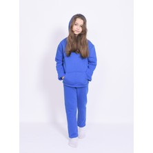 Şardonlu Kalın Üçiplik Unisex Çocuk Eşofman Takımı