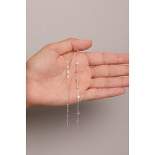 Elika Silver 925 Ayar Gümüş Zarif ve Işıltılı Ikili Bileklik Set
