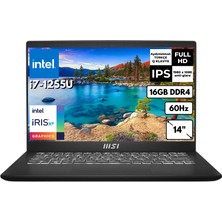 Msı Modern 14  I7-1255U 16 GB 512 GB SSD 14″ Fhd Windows 10 Home Notebook C12MO-1039XTR Bt5